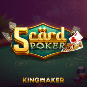 5 Card Poker table plus game cards